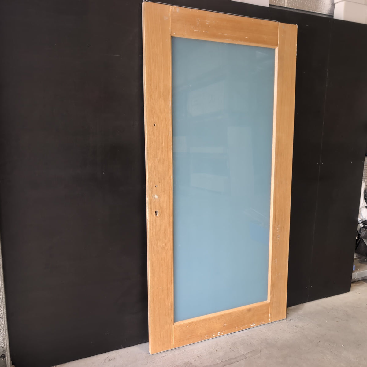 External Timber Door - 2340h x 1200w Solid Core w/ 1 X Obscure Glass (AWO21GT) *Factory 2nd* 30796