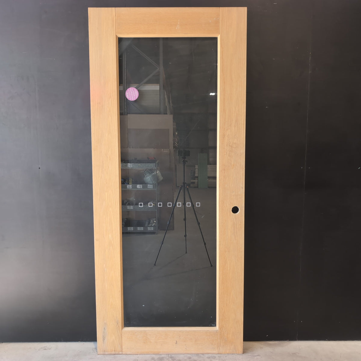 External Timber Door - 2340h x 1020w Solid Core w/ 1 X Clear Glass (AWOWS21) *Factory 2nd* 30799