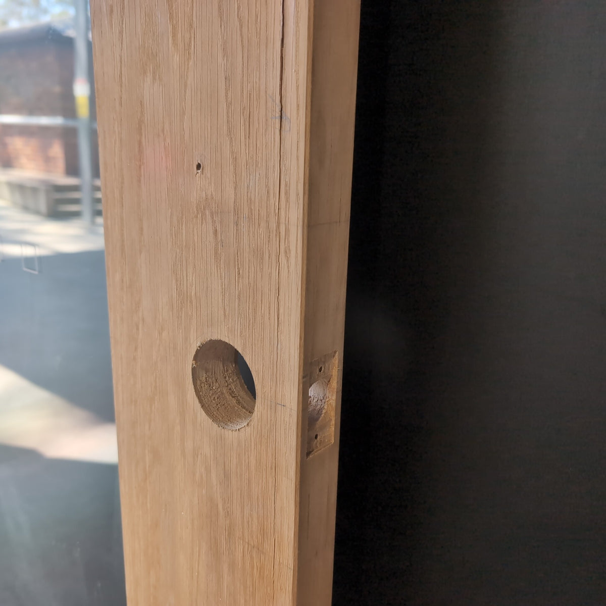 External Timber Door - 2340h x 1020w Solid Core w/ 1 X Clear Glass (AWOWS21) *Factory 2nd* 30799