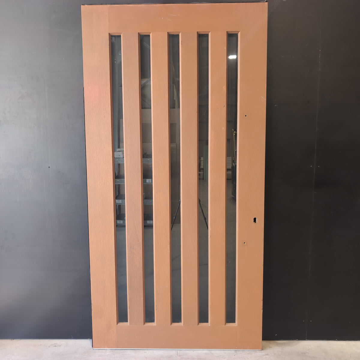External Timber Door - 2340h x 1200w Solid Core w/ 5 X Clear Glass (INFWS 5VG) *Factory 2nd* 30800