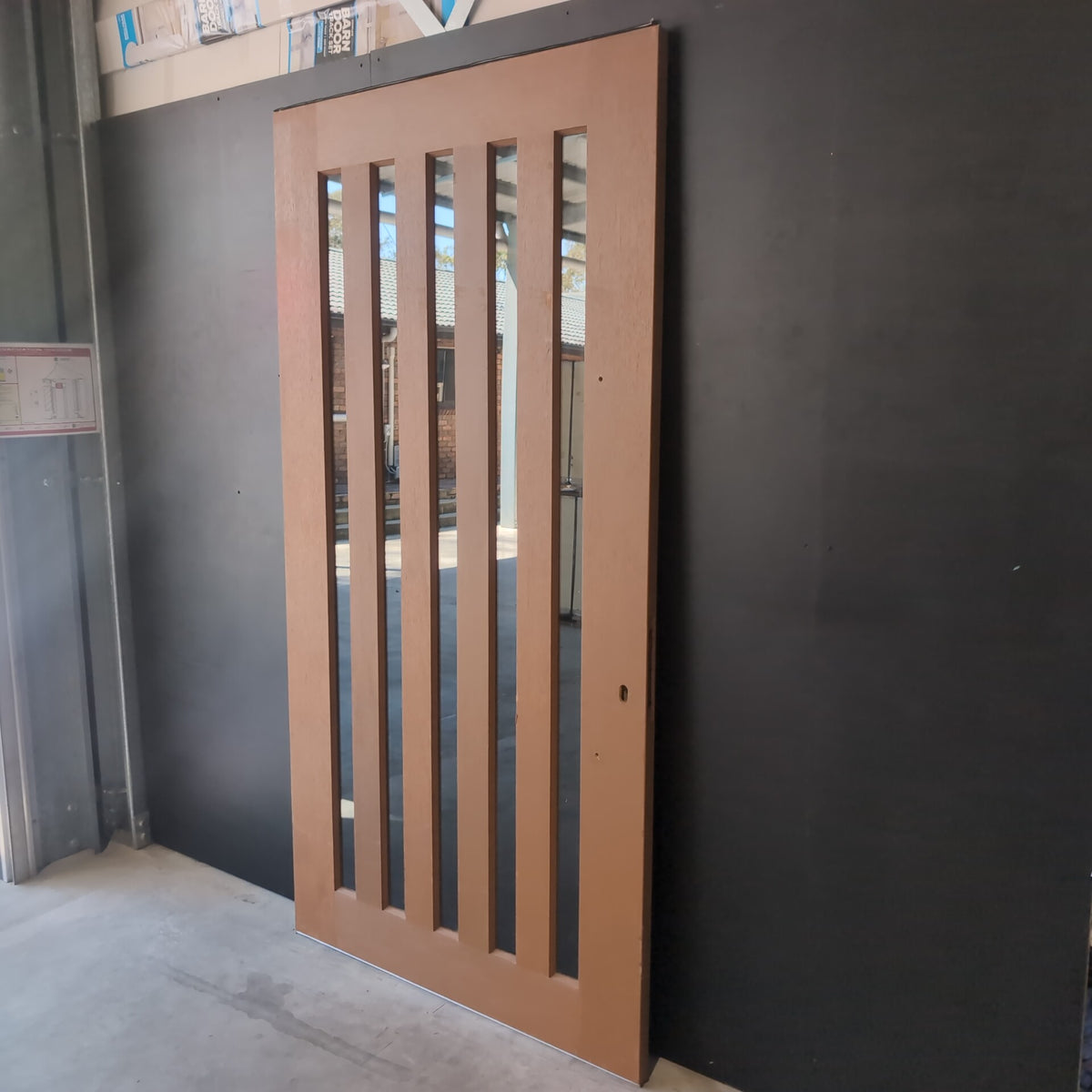 External Timber Door - 2340h x 1200w Solid Core w/ 5 X Clear Glass (INFWS 5VG) *Factory 2nd* 30800