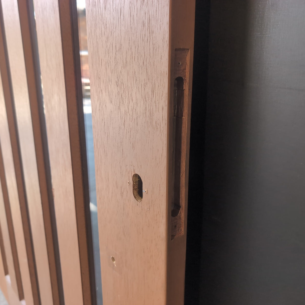 External Timber Door - 2340h x 1200w Solid Core w/ 5 X Clear Glass (INFWS 5VG) *Factory 2nd* 30800