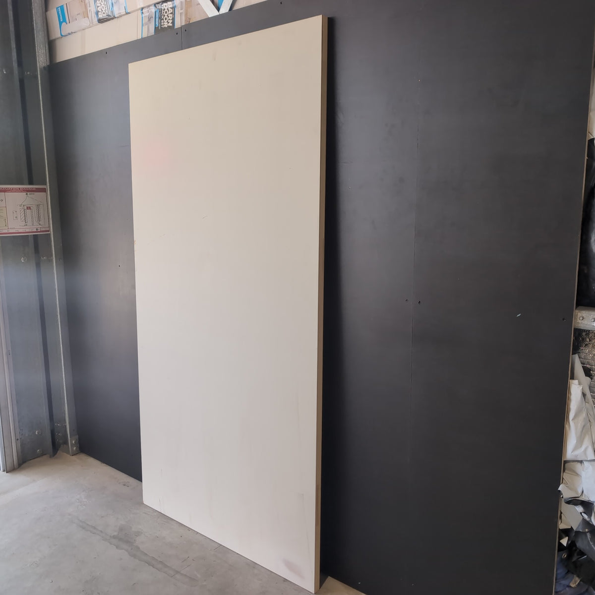 Internal Timber Door - 2340h x 1200w Semi-solid Core Plain Redicoat *Factory 2nd* 30801