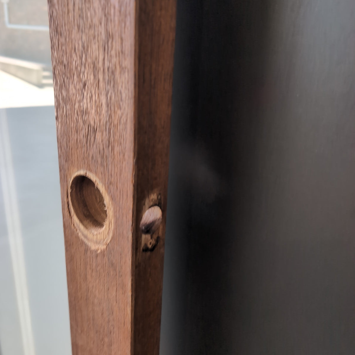 External Timber Door - 2040h x 870w Solid Core w/ 1 X Obscure Glass *Factory 2nd* 30804