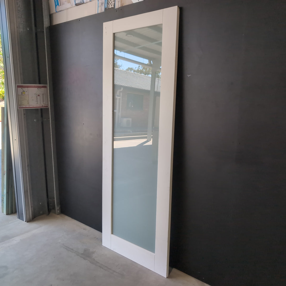 Internal Timber Door - 2340h x 870w Semi-Solid w/ 1 X Obscure Glass (PMOD1GT) *Factory 2nd* 30806