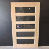 External Timber Door - 2040h x 1200w Solid Core w/ 5 X Clear Glass (AWO5G) *Factory 2nd* 30810