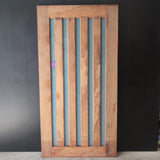 External Timber Door - 2340h x 1200w Solid Core w/ 5x Obscure Glass (INFWS 5VG) *Factory 2nd* 30812