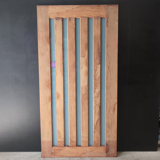 External Timber Door - 2340h x 1200w Solid Core w/ 5x Obscure Glass (INFWS 5VG) *Factory 2nd* 30812