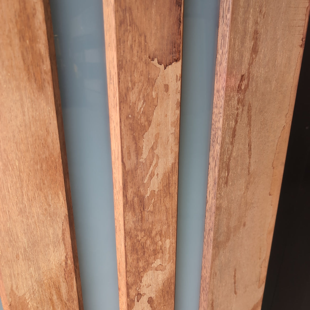 External Timber Door - 2340h x 1200w Solid Core w/ 5x Obscure Glass (INFWS 5VG) *Factory 2nd* 30812