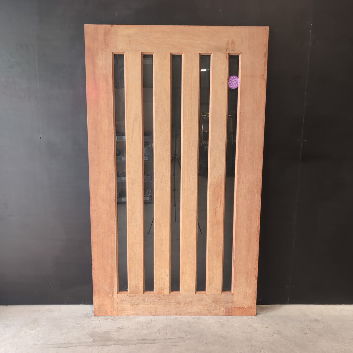 External Timber Door - 2340h x 1200w Solid Core w/ 5x Clear Glass (INFWS 5VG) *Factory 2nd* 30813