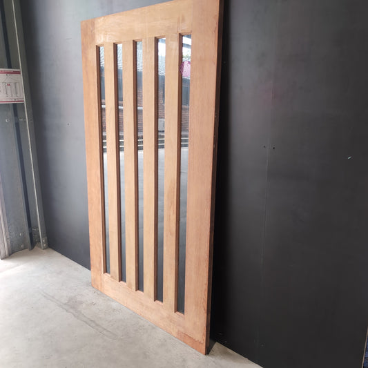 External Timber Door - 2340h x 1200w Solid Core w/ 5x Clear Glass (INFWS 5VG) *Factory 2nd* 30813