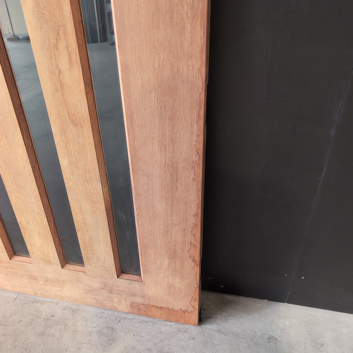 External Timber Door - 2340h x 1200w Solid Core w/ 5x Clear Glass (INFWS 5VG) *Factory 2nd* 30813