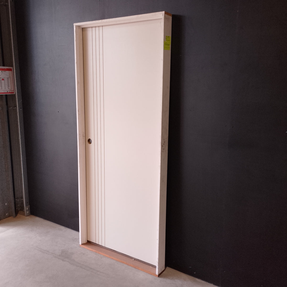Internal Timber Door - Pre-Hung in a 2100h x912w Frame Hollow Core w/ Pattern (HAG9) *Factory 2nd* 30819