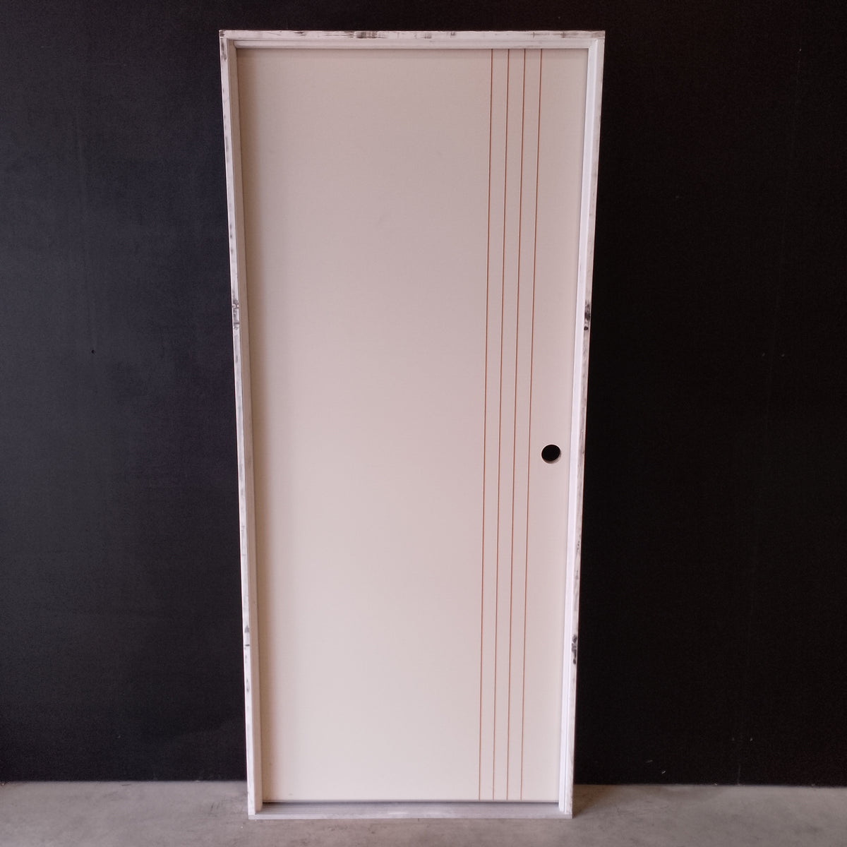 Internal Timber Door - Pre-Hung in a 2080h x912w Frame Hollow Core w/ Pattern (HAG9) *Factory 2nd* 30819