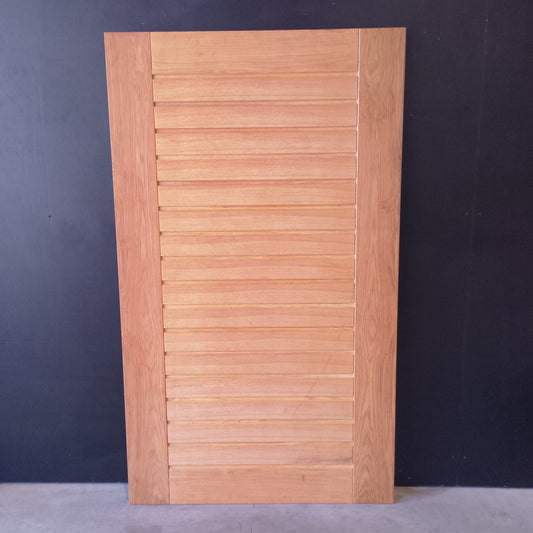 External Timber Door - 2040h x 1200w Solid Core w/ Horizontal Oak Slats AWOWS19H *Factory 2nd* 30822