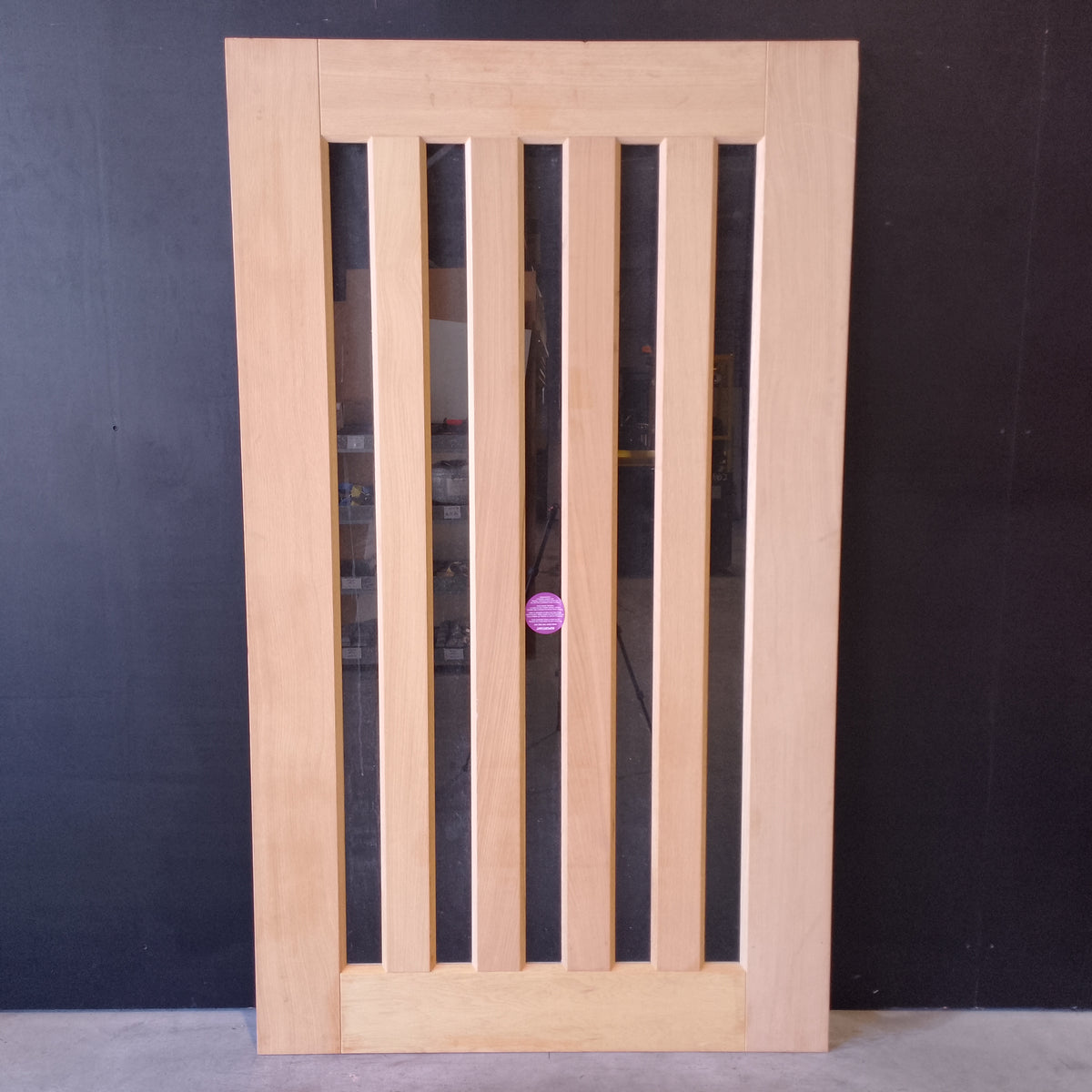 External Timber Door - 2040h x 1200w Solid Core w/ 5 X Clear Glass (AWOWS 5VG) *Factory 2nd* 30823