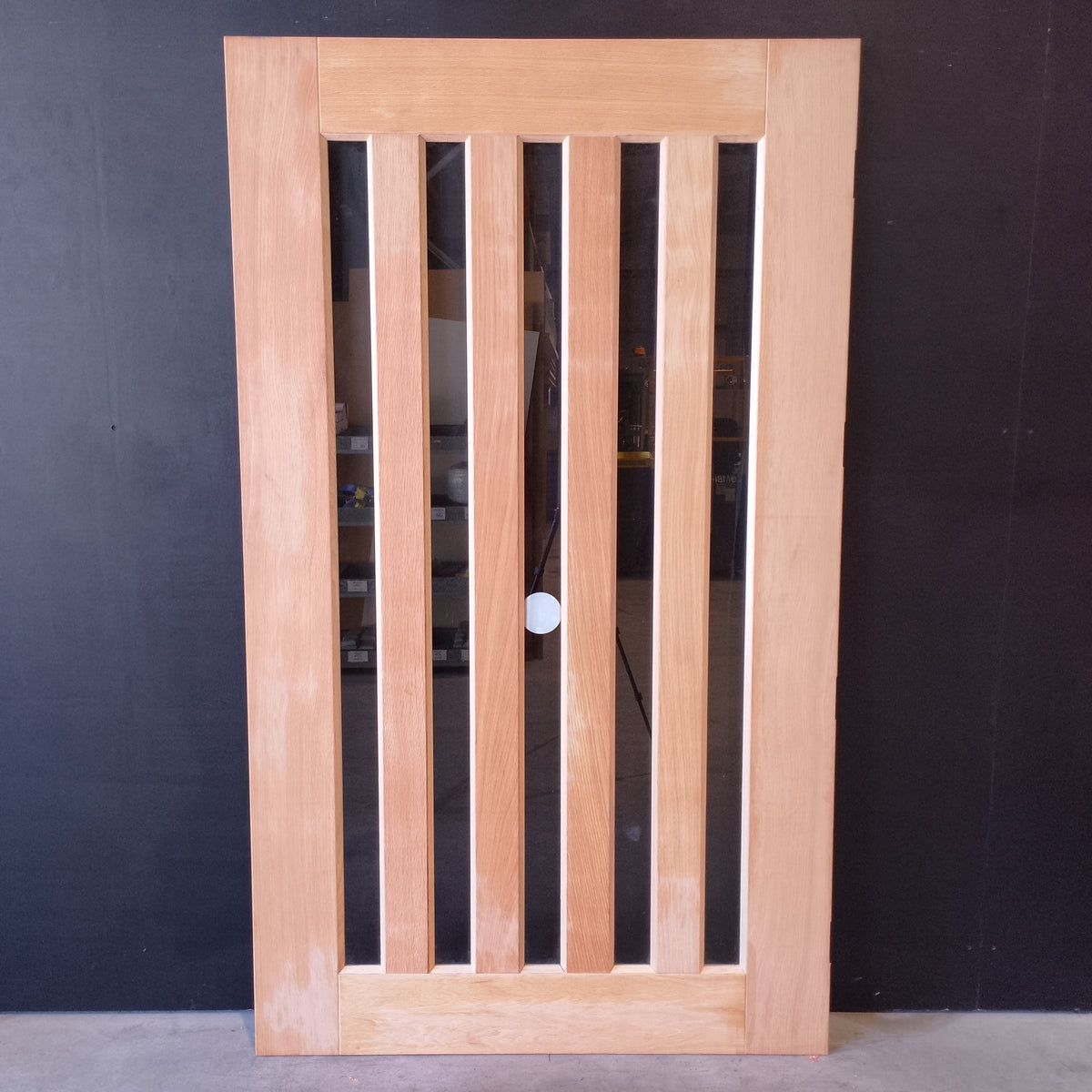 External Timber Door - 2040h x 1200w Solid Core w/ 5 X Clear Glass (AWOWS 5VG) *Factory 2nd* 30823