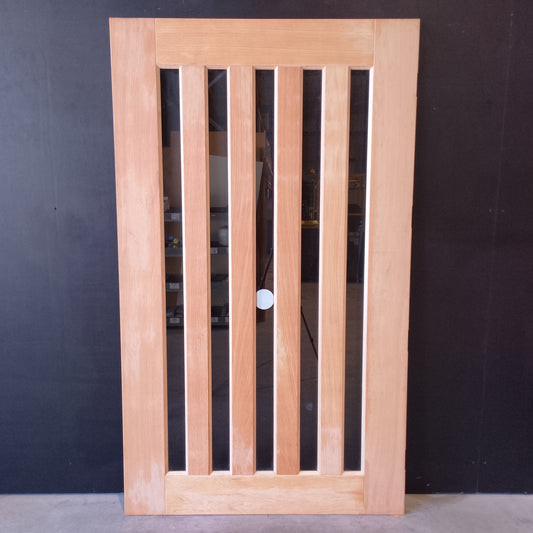 External Timber Door - 2040h x 1200w Solid Core w/ 5 X Clear Glass (AWOWS 5VG) *Factory 2nd* 30823