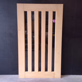 External Timber Door - 2040h x 1200w Solid Core w/ 5 X Clear Glass (AWOWS 5VG) *Factory 2nd* 30824