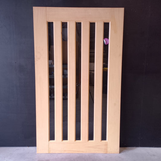 External Timber Door - 2040h x 1200w Solid Core w/ 5 X Clear Glass (AWOWS 5VG) *Factory 2nd* 30824