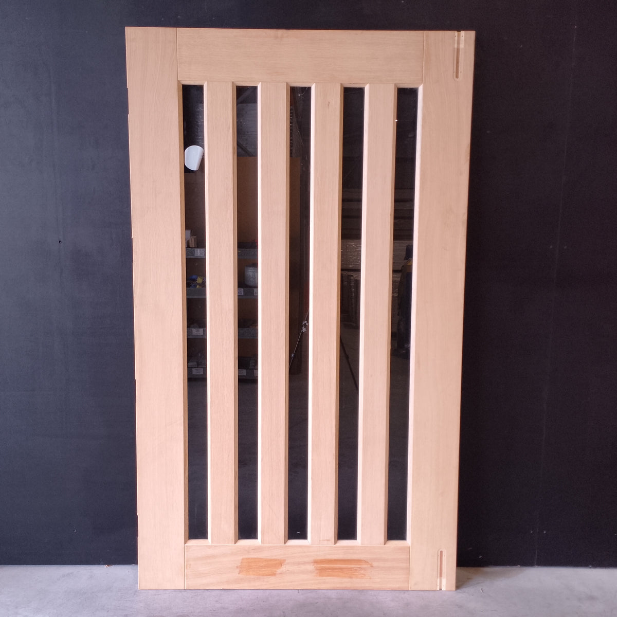 External Timber Door - 2040h x 1200w Solid Core w/ 5 X Clear Glass (AWOWS 5VG) *Factory 2nd* 30824