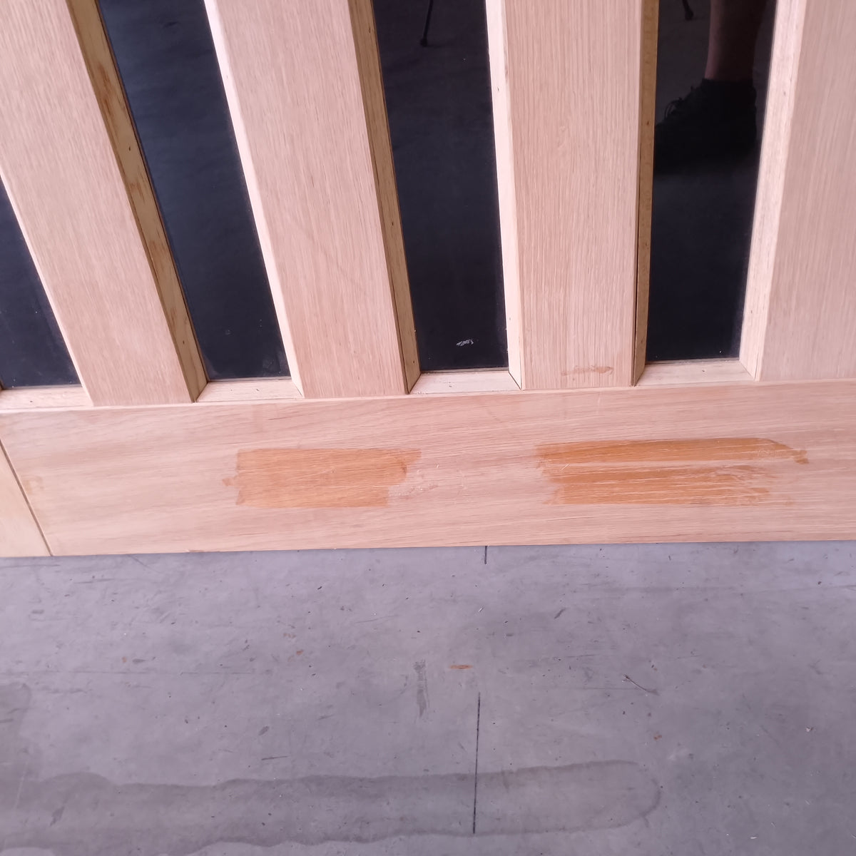 External Timber Door - 2040h x 1200w Solid Core w/ 5 X Clear Glass (AWOWS 5VG) *Factory 2nd* 30824