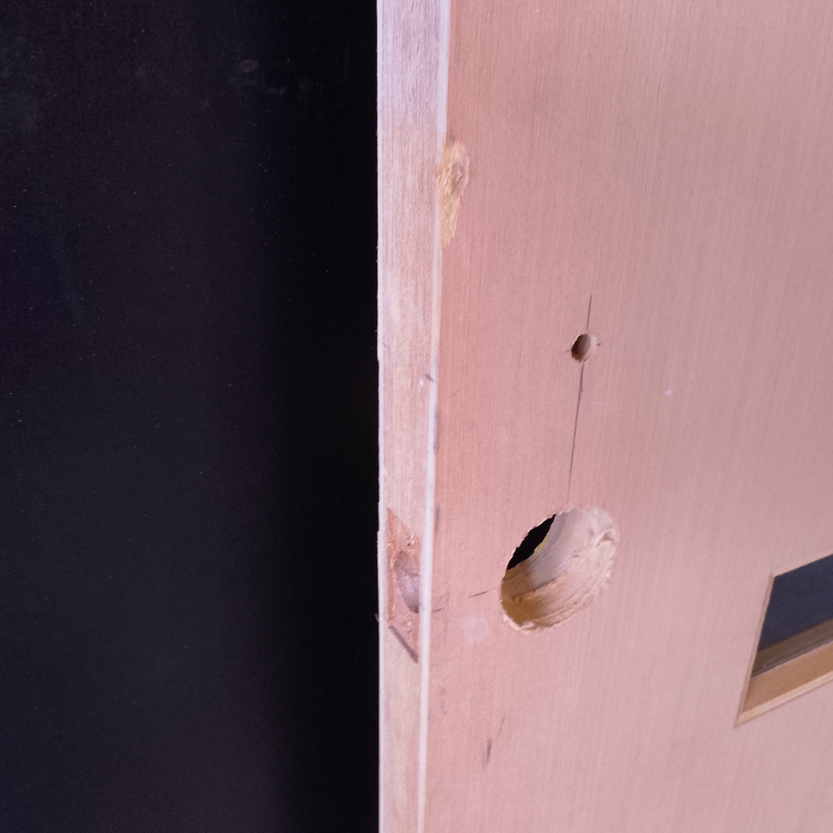 External Timber Door - 2336h x 1020w Solid Core w/ 4 X Clear Glass Timber Veneer (PMAD104) *Factory 2nd* 30828