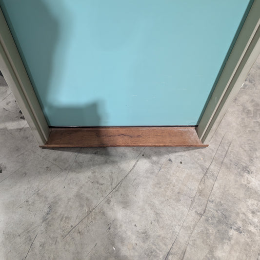 Timber Entry Door Pre-Hung In Frame - 2410h x 837w Hollow Core w/ 1 x Glass *Factory Second* 30285
