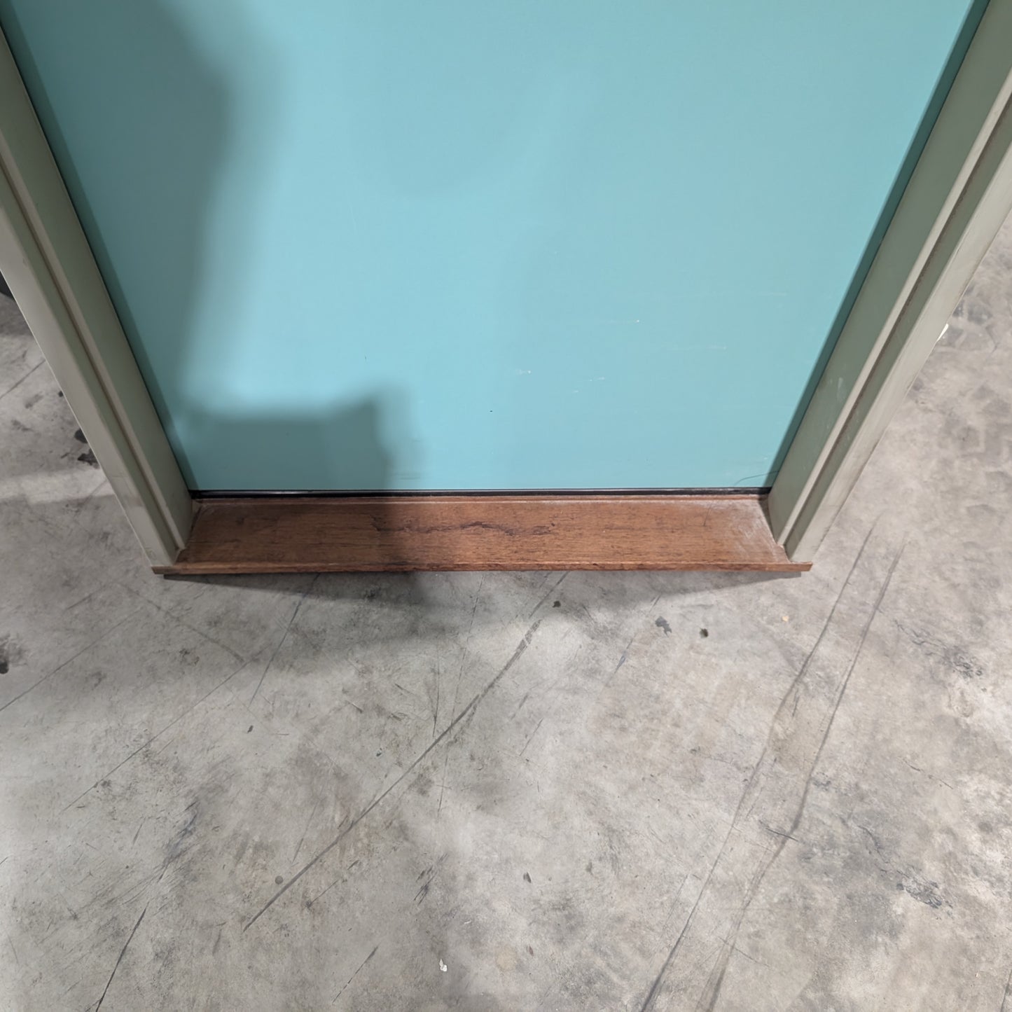 Timber Entry Door Pre-Hung In Frame - 2410h x 837w Hollow Core w/ 1 x Glass *Factory Second* 30285