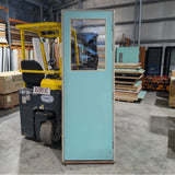 Timber Entry Door Pre-Hung In Frame - 2410h x 837w Hollow Core w/ 1 x Glass *Factory Second* 30285