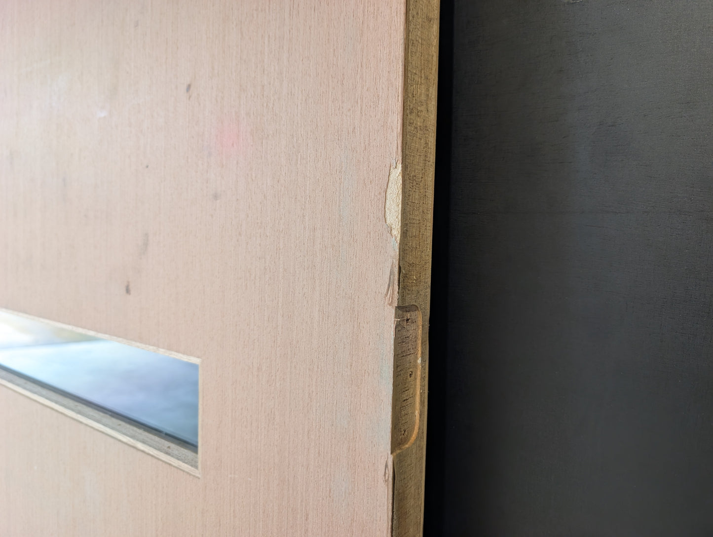 External Timber Door - 2340h x 1020w Solid Core w/ 4 X Clear Glass  (PMAD104) *Factory 2nd* 30652