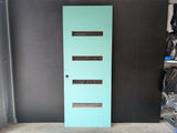 External Timber Door - 2340h x 920w Solid Core w/ 4 X Clear Glass  (PMAD104) *Factory 2nd* 30654